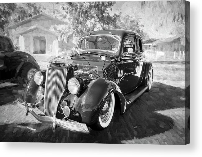 1936 Ford Acrylic Print featuring the photograph 1936 Ford 5 Window Coupe 002 by Rich Franco