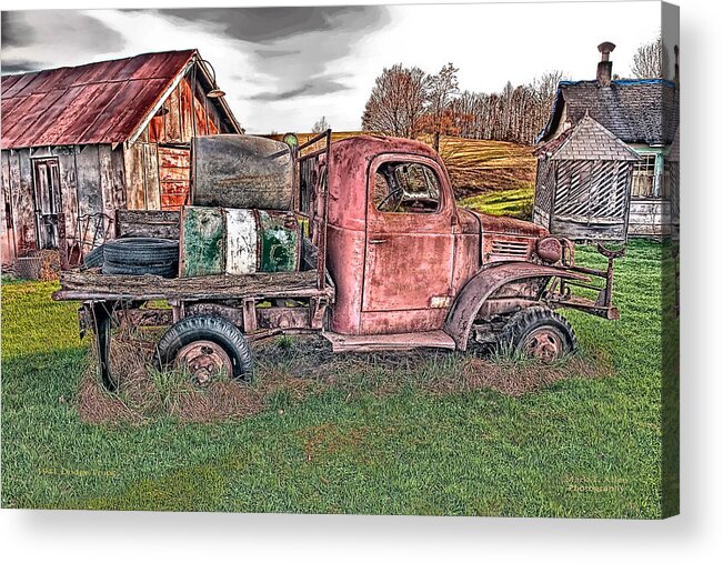 Antique Acrylic Print featuring the photograph 1941 Dodge Truck by Mark Allen