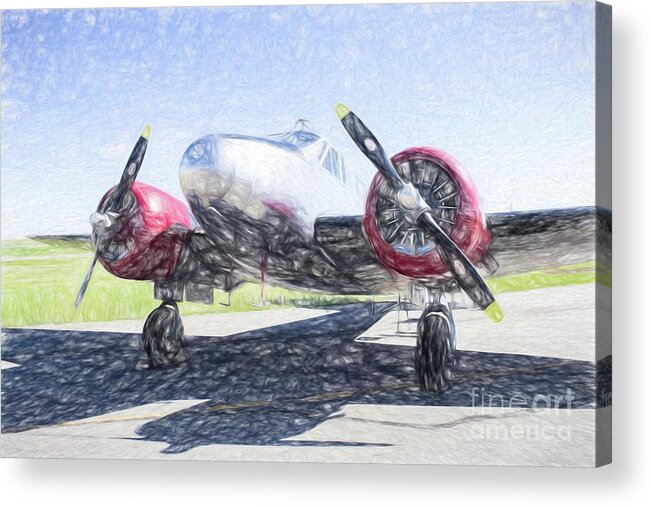 1943. Aircraft Acrylic Print featuring the painting 1943 Aircraft by Steven Parker