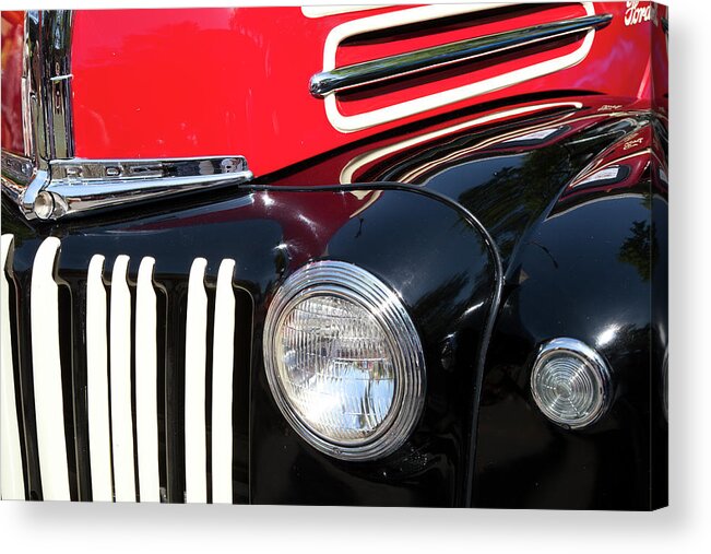 Ford Acrylic Print featuring the photograph 1947 Vintage Ford Pickup Truck by Theresa Tahara
