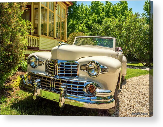 2016 Acrylic Print featuring the photograph 1948 Lincoln convertible by Ken Morris