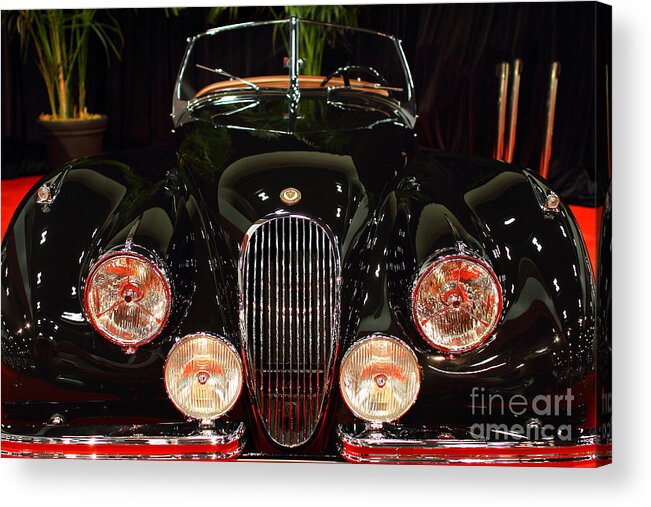 Transportation Acrylic Print featuring the photograph 1950 Jaguar XK120 Alloy Roadster . 7D9179 by Wingsdomain Art and Photography