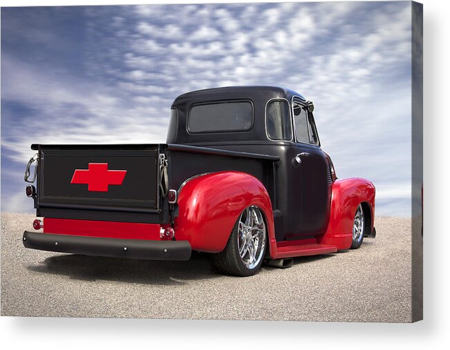 Transportation Acrylic Print featuring the photograph 1954 Chevy Truck Lowrider by Mike McGlothlen