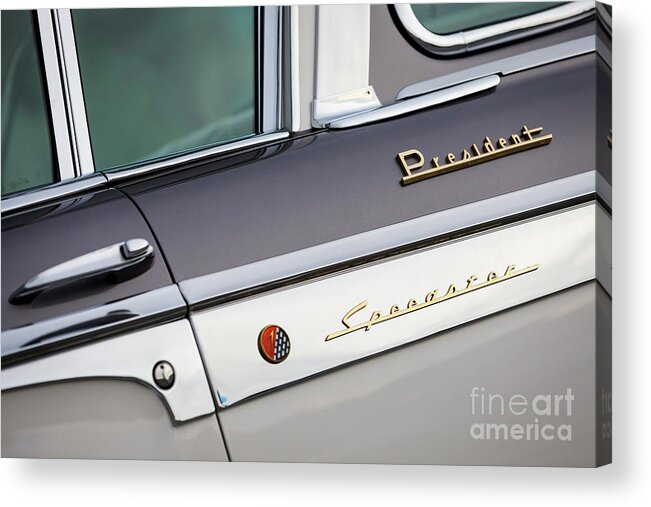 Automotive Acrylic Print featuring the photograph 1955 President Speedster by Dennis Hedberg