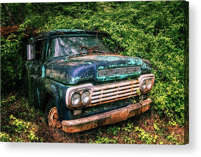 1950s Acrylic Print featuring the photograph 1959 Old Vintage Ford Truck by Debra and Dave Vanderlaan