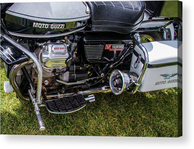 Moto Guzzi Acrylic Print featuring the photograph 1976 Motto Guzzi V1000 Convert by Roger Mullenhour