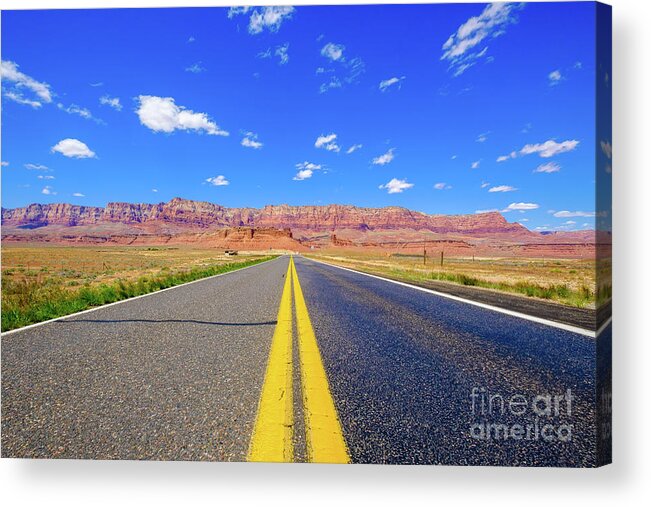 Arizona Acrylic Print featuring the photograph Arizona Desert Highway #2 by Raul Rodriguez