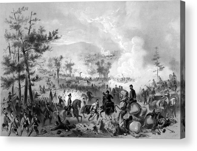 Gettysburg Acrylic Print featuring the drawing Battle of Gettysburg #2 by War Is Hell Store