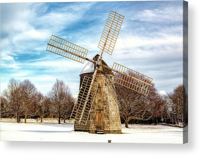 Windmill Acrylic Print featuring the photograph Corwith Windmill Long Island NY CII #2 by Susan Candelario
