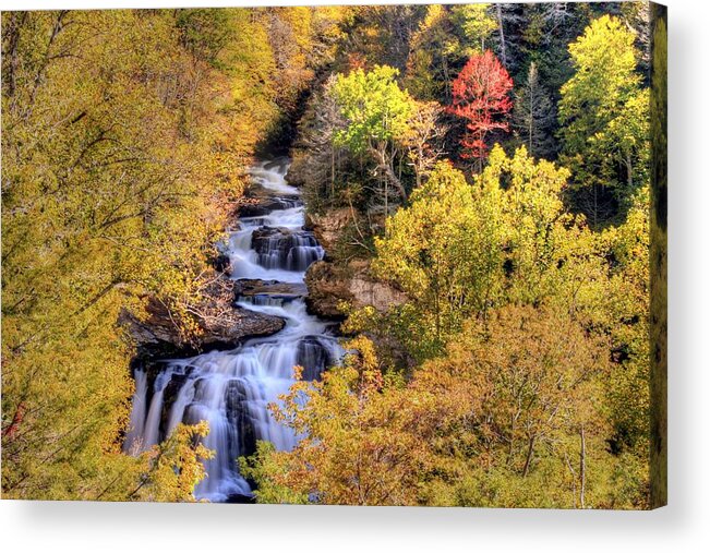 Landscape Acrylic Print featuring the photograph Cullasaja Falls #2 by Doug McPherson