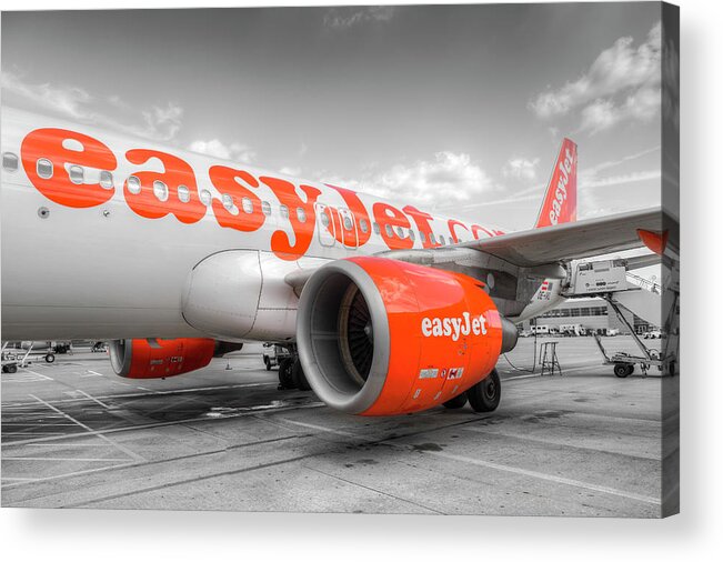 Easyjet Luton Airport Acrylic Print featuring the photograph EasyJet Airbus A320 #2 by David Pyatt