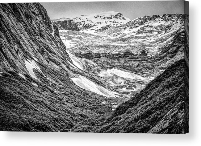 Glacier Acrylic Print featuring the photograph Glacier And Mountains Landscapes In Wild And Beautiful Alaska #2 by Alex Grichenko
