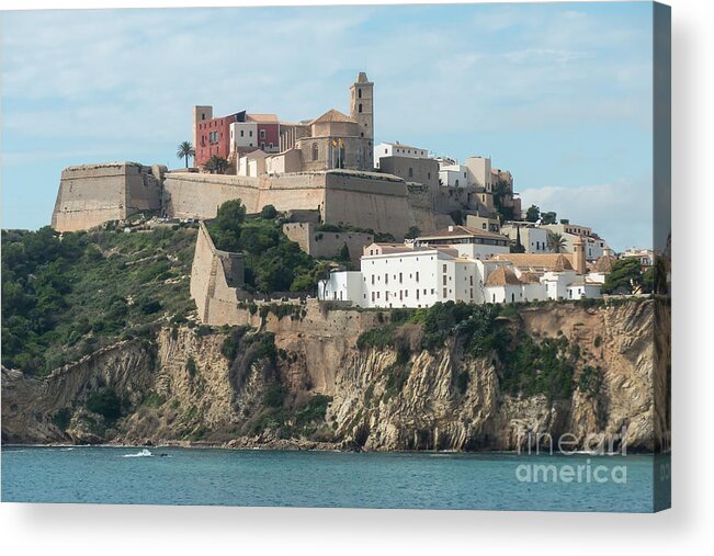 Balearic Islands Acrylic Print featuring the photograph Ibiza Town and Castle #2 by Rod Jones