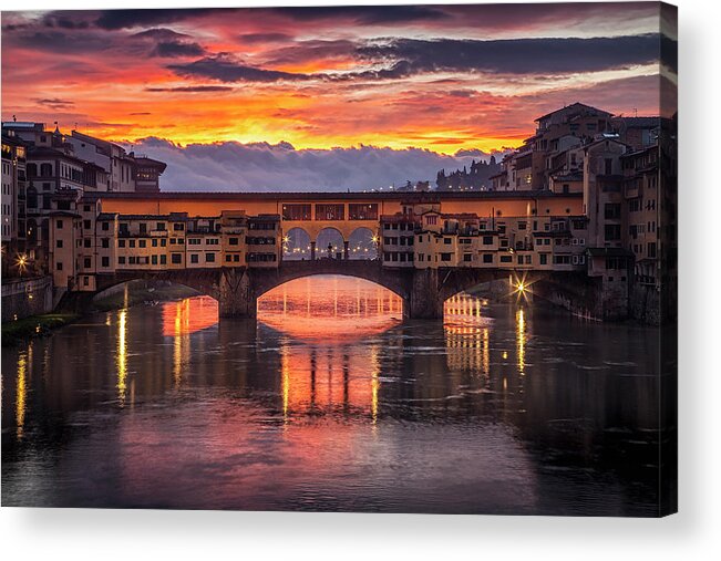 Florence Acrylic Print featuring the photograph Morning Drama #2 by Andrew Soundarajan