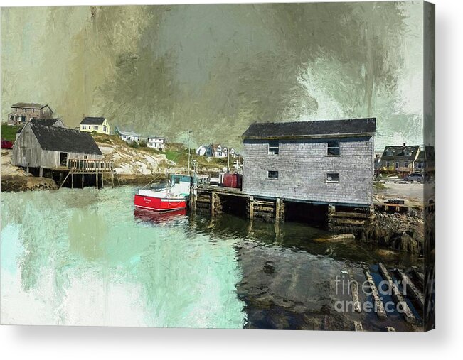 Peggy's Cove Acrylic Print featuring the photograph Peggy's Cove #1 by Eva Lechner