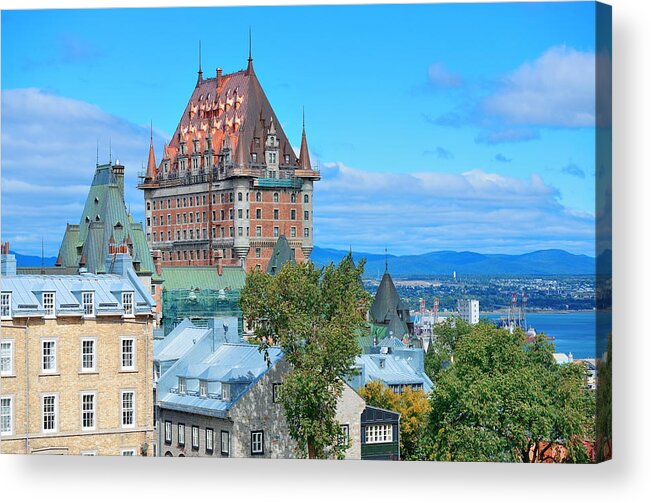 Quebec Acrylic Print featuring the photograph Quebec City cityscape #2 by Songquan Deng