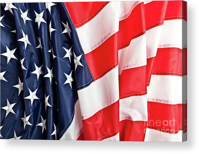 Old-glory Acrylic Print featuring the photograph Real Usa Flag #2 by Gualtiero Boffi