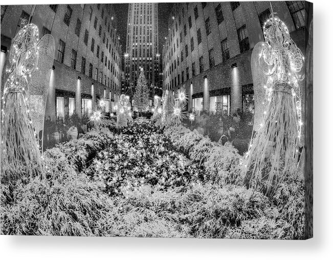 Rockefeller Center Acrylic Print featuring the photograph Rockefeller Center Christmas NYC #2 by Susan Candelario