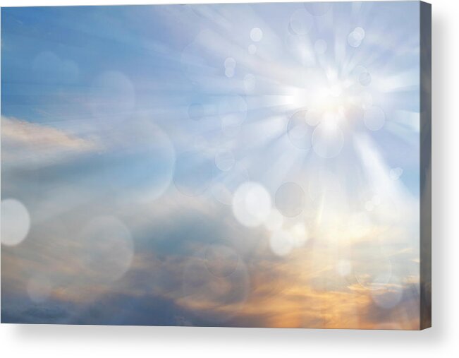 Heavens Acrylic Print featuring the photograph Sun rays #2 by Les Cunliffe