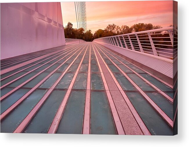 Sundial Bridge Acrylic Print featuring the photograph Sundial Bridge #2 by Maria Jansson