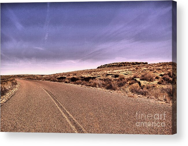 Road Acrylic Print featuring the photograph That long long road #2 by Jeff Swan
