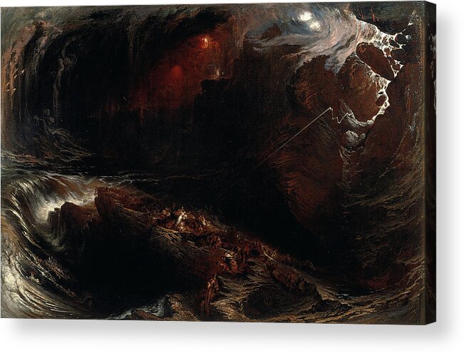 John Martin Acrylic Print featuring the painting The Deluge #2 by John Martin