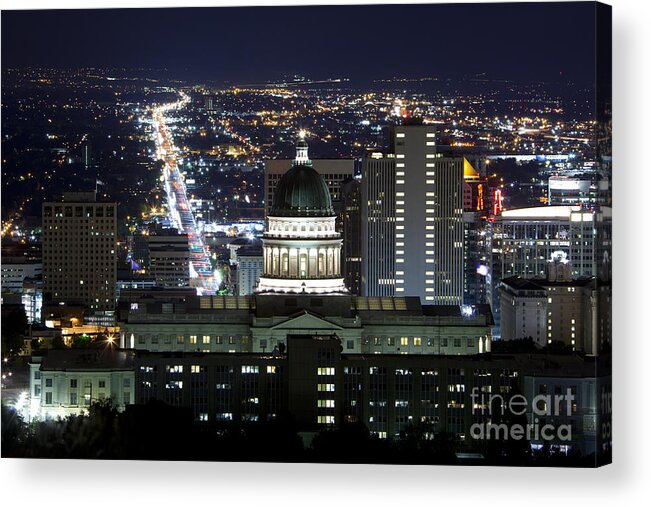 State Capitol Acrylic Print featuring the photograph Utah State Capitol in Salt Lake City #2 by Anthony Totah