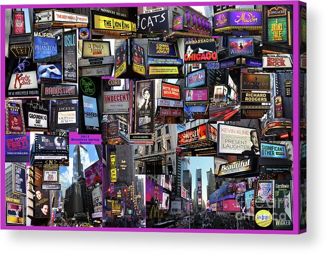 Broadway Acrylic Print featuring the photograph 2017 Broadway Spring Collage by Steven Spak