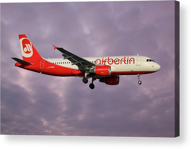 Air Berlin Acrylic Print featuring the photograph Air Berlin Airbus A320-214 #25 by Smart Aviation