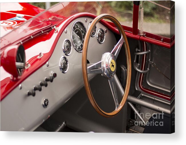 Ferrari Acrylic Print featuring the mixed media 250 Testa Rossa by Roger Lighterness