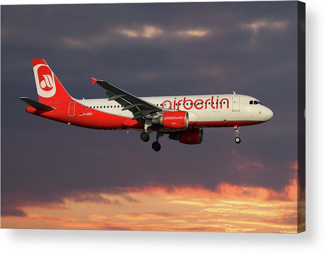 Air Berlin Acrylic Print featuring the photograph Air Berlin Airbus A320-214 #26 by Smart Aviation