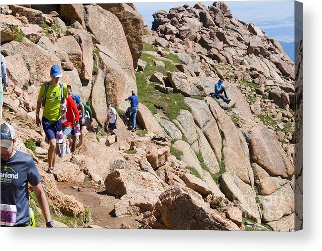 Pikes Peak Acrylic Print featuring the photograph Pikes Peak Marathon and Ascent #26 by Steven Krull