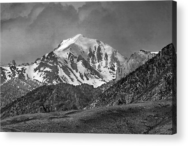 High Peak Acrylic Print featuring the photograph 2D07508-BW High Peak in Lost River Range by Ed Cooper Photography