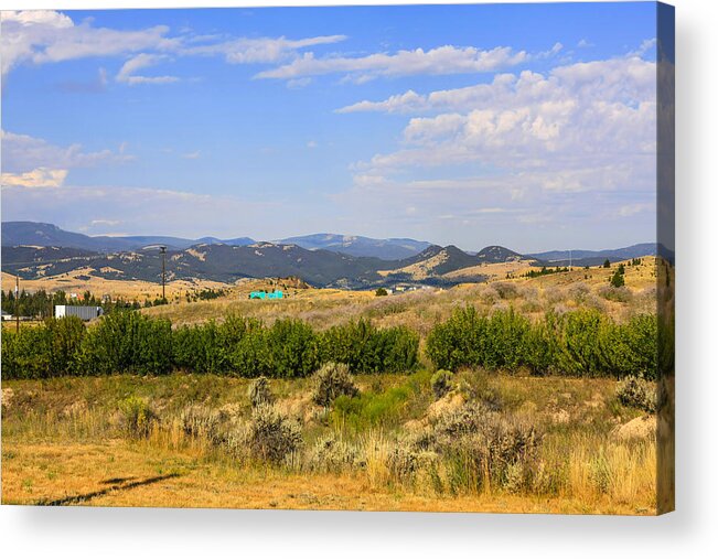 Montana; Plains; Big; Sky; Country; Mt; America; Usa; North-west; State; Scenery; Backdrop; Landscape; Setting; Spectacle; Vista; View; Panorama; Scene; Setting; Terrain; Location; Outlook; Sight; Flora; Clouds; Sagebrush Acrylic Print featuring the photograph Big Sky Country #4 by Chris Smith