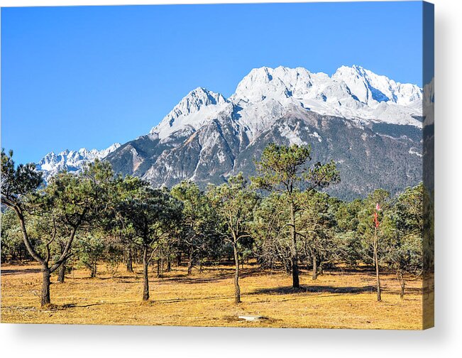 Sky Acrylic Print featuring the photograph The plateau scenery #3 by Carl Ning