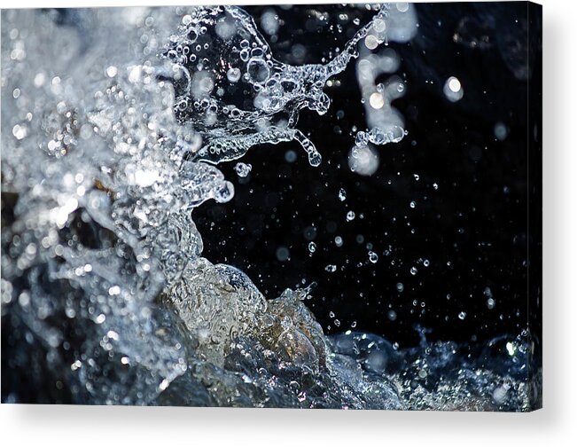Water Acrylic Print featuring the photograph Water Drops #3 by JT Lewis