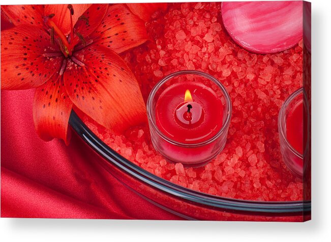 Candle Acrylic Print featuring the photograph Candle #4 by Jackie Russo