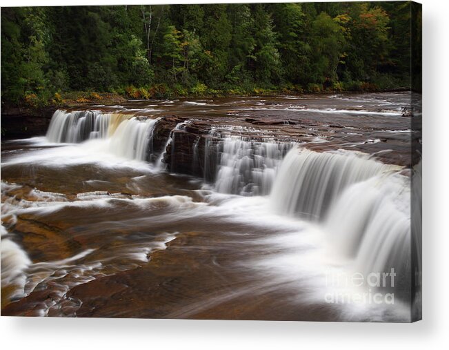 Michigan Upper Peninsula Acrylic Print featuring the photograph Lower Tahquamenon Falls Area #4 by Steve Javorsky