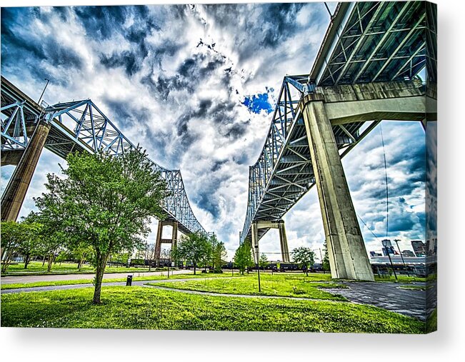 View Acrylic Print featuring the photograph New Orleans Louisiana City Skyline And Street Scenes #4 by Alex Grichenko