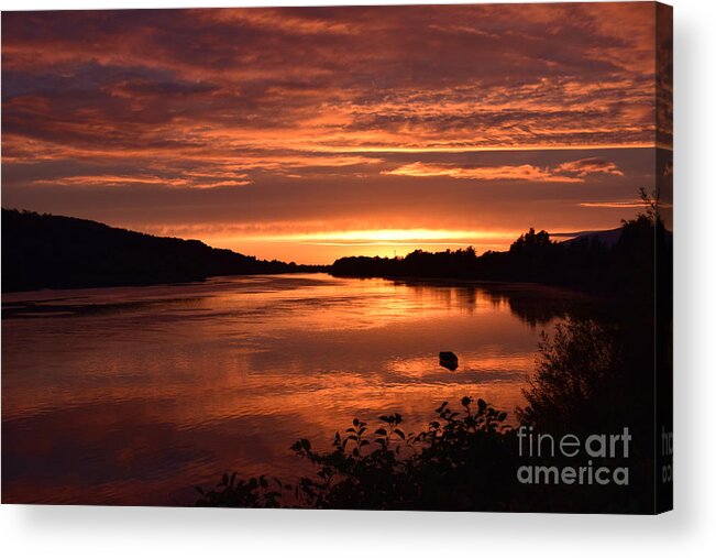 Sunset Acrylic Print featuring the photograph River Suir Sunset #4 by Joe Cashin