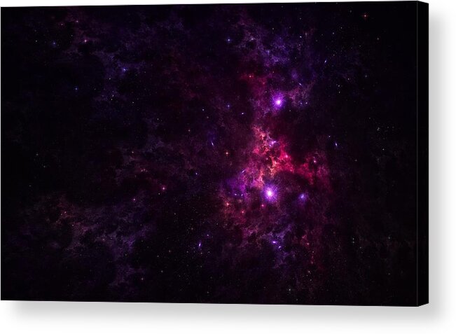 Space Acrylic Print featuring the digital art Space #4 by Maye Loeser