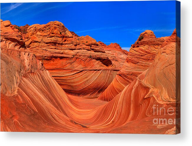 The Acrylic Print featuring the photograph Bright Sun On The Wave Panorama by Adam Jewell