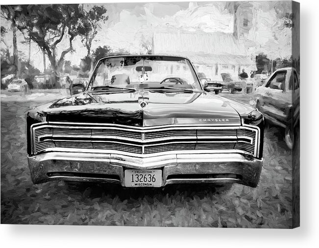 1968 Chrysler 300 Convertible Acrylic Print featuring the photograph 1968 Chrysler 300 Convertible Newport New Yorker #5 by Rich Franco