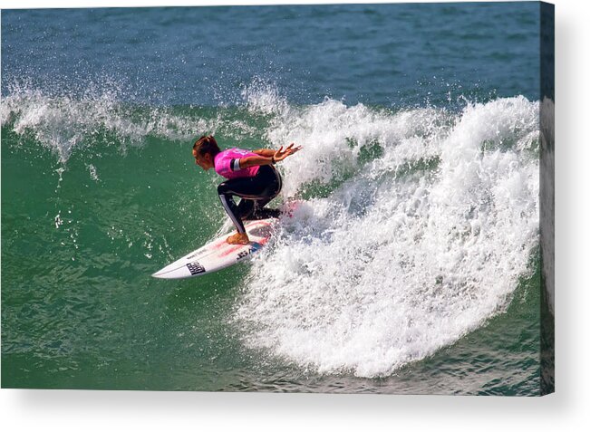 Swatch Trestle Pro 2017 Acrylic Print featuring the photograph Sally Fitzgibbons #5 by Waterdancer
