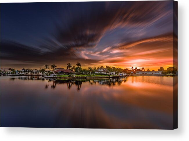 Naples Acrylic Print featuring the photograph Sunrise at Naples, Florida #5 by Peter Lakomy
