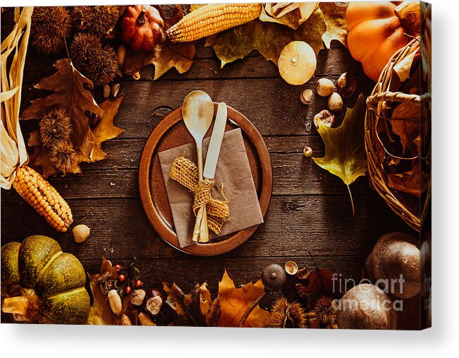 Agriculture Acrylic Print featuring the photograph Thanksgiving dinner #5 by Mythja Photography