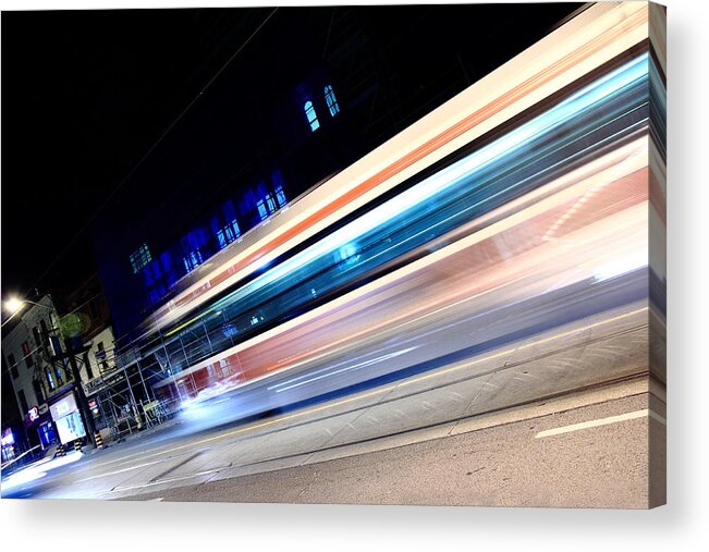 Streak Acrylic Print featuring the photograph 501 East 11pm by Kreddible Trout