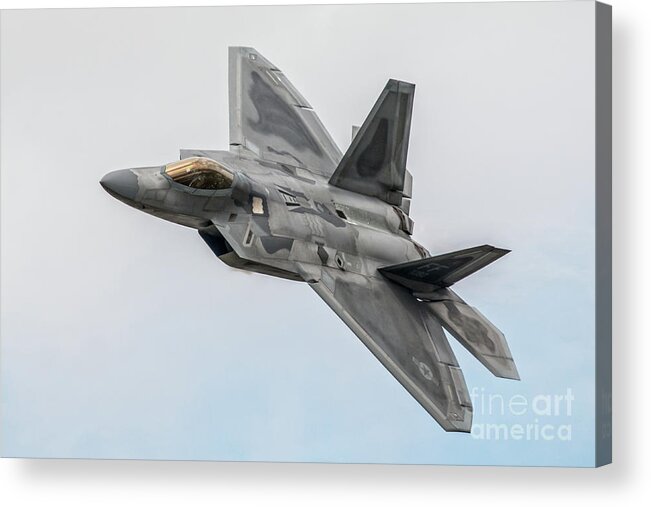 F22 Acrylic Print featuring the digital art F-22 Raptor #6 by Airpower Art