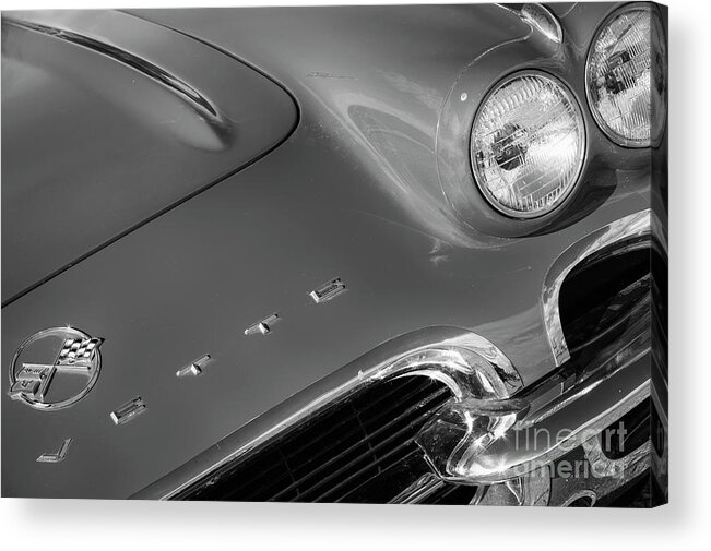 1962 Acrylic Print featuring the photograph '62 Vette Monotone #62 by Dennis Hedberg