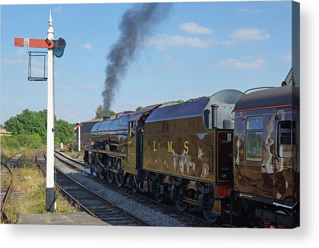 Steam Acrylic Print featuring the photograph 6201 Princess Elizabeth at Swanwick Station by David Birchall